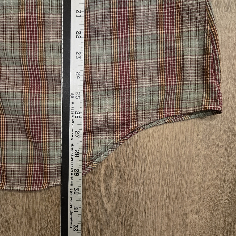 Vintage 70s Sears Sportswear Westfall Plaid Button Down Shirt Shirt Mens XL - Picture 8 of 11